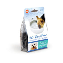 Load image into Gallery viewer, K&H Pet Products CleanFlow Filtered Pet Water Bowl Replacement Filter 3Pk Small Charcoal
