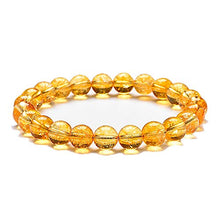 Load image into Gallery viewer, Natural Chakra Healing Crystal Bracelet, Semi-Precious Gemstone Beads Stretch Women Men Jewelry (Yellow Citrine) (8mm)