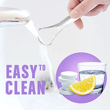 Load image into Gallery viewer, Tongue Scraper (1 Pack), Reduce Bad Breath, Stainless Steel Tongue Cleaners, Metal Tongue Scrapers Fresher Breath in Seconds