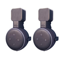 Load image into Gallery viewer, The Dot Genie | Amazon Echo Dot 3rd Gen Wall Mount | The Original Outlet Hanger | No Muffled Sound | Exposed Speaker Grill, Mics, and Lights | Designed in USA (Black, 2-Pack)