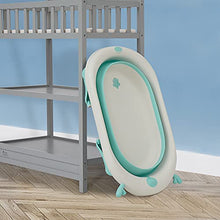 Load image into Gallery viewer, FIZZEEY Baby Bathtub for Newborn to Toddler - Baby Portable Bathtub for Toddler 1-3 w/Ridge Protection pad, Blue