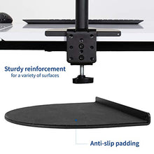 Load image into Gallery viewer, VIVO Steel Reinforcement Bracket Mount Plate for Thin, Glass, and Other Fragile Table Tops, Clamp Compatible with Most Monitor Stand C-Clamp Installations, Black, STAND-AC01R