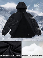 Load image into Gallery viewer, maoo garden Boys Winter Coat Fake Down Puffer Jacket Fleece Lined Heavyweight Water Resistant Windbreaker Black 3-4Y