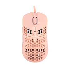 Load image into Gallery viewer, HK Gaming Mira M Ultra Lightweight Honeycomb Shell Wired Gaming Mouse - 6 Buttons - 2.1 oz (63 g) (12 000 cpi, Rose Quartz)