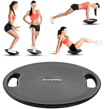 Load image into Gallery viewer, EveryMile Wobble Balance Board, Exercise Balance Stability Trainer Portable Balance Board with Handle for Workout Core Trainer Physical Therapy & Gym 15.7" Diameter No-Skid Surface