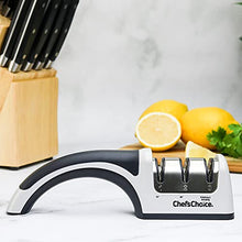 Load image into Gallery viewer, Chef'sChoice Manual Knife Sharpeners 15 and 20-Degree for Serrated and Straight Knives Diamond Abrasives, 3-Stage, black