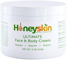 Load image into Gallery viewer, Face and Body Moisturizer Cream - Facial Skin Care - Dry Skin, Cracked Hands, Rosacea Eczema Psoriasis Rashes Itchiness Redness - With Natural Aloe and Manuka Honey - Anti Aging - Anti Wrinkle (4 oz)