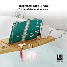 Load image into Gallery viewer, Umbra Aquala Bathtub Tray Extendable, Bamboo Luxury Bath Caddy, 71.1 x 21.6 x 3.8 cm, Natural