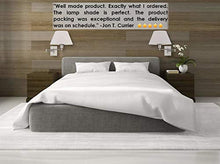 Load image into Gallery viewer, Kira Home Cambridge 13" Swing Arm Wall Lamp - Plug in/Wall Mount + White Fabric Shade, 150W 3-Way + Cord Covers, Satin Nickel Finish