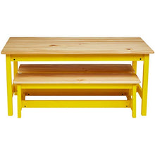 Load image into Gallery viewer, AmazonBasics Indoor Kids Table and Bench Set, Natural
