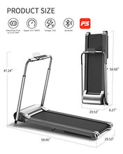 Load image into Gallery viewer, WEKEEP Folding Portable Treadmill Manual Compact Walking Running Machine Workout Electric Desk Treadmills for Small Spaces Treadmills with LED Display for Home Office Gym Use