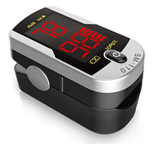 Load image into Gallery viewer, Deluxe SM-110 Two Way Display Finger Pulse Oximeter with Carry Case and Neck/Wrist Cord