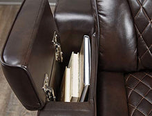 Load image into Gallery viewer, Signature Design by Ashley Warnerton Power Recliner Adjustable Headrest Chocolate