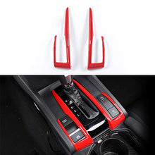 Load image into Gallery viewer, Gear Box Trims for Honda Civic 10th Gen CVT Automatic Transmission Shift Boots Decoration Stickers for Civic 2021 2020 2019 2018 2017 2016- Red