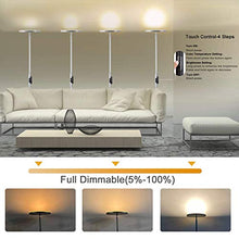 Load image into Gallery viewer, 2 Pcs, 1 Pearl White+1 Silvery Grey, JOOFO Floor Lamp,30W/2400LM Sky LED Modern Torchiere 3 Color Temperatures Super Bright Floor Lamps-Tall Standing Pole Light with Remote & Touch Control