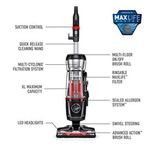 Load image into Gallery viewer, Hoover MAXLife Pro Pet Swivel HEPA Media Vacuum Cleaner, Bagless Upright for Pets Hair and Home, Black, UH74220PC