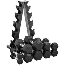 Load image into Gallery viewer, CAP Barbell 150-lb Hex Dumbbell Weight Set with Vertical Rack