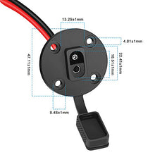 Load image into Gallery viewer, Electop SAE Power Socket Sidewall Port, Weatherproof SAE Quick Connect Solar Panel Mount Universal Flush-Mountable Connector, 12AWG SAE Cable with 8 Screws for Solar Generator Battery Charger (2 Pack)