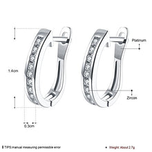 Load image into Gallery viewer, Platinum Gold Hoop Earrings Jewelry Birthday Gifts Presents Gemstone for Women Anniversary Zirconia Crystal