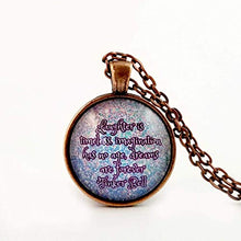 Load image into Gallery viewer, TinkerBell Peter Pan Quote Necklace Laughter Imagination Dreams