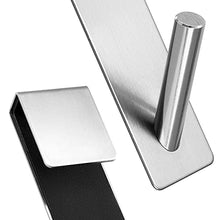 Load image into Gallery viewer, SUCUAYEO Shower Door Hooks, 7 Inches Silver 3 Pack, Over The Door Hooks for Bathroom Frameless Glass Shower Door, Extended Towel Hooks