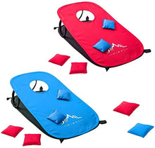 Load image into Gallery viewer, Himal Collapsible Portable Corn Hole Boards With 10 Cornhole Bean Bags And Tic Tac Toe Game 2 Games on 1 Board (2 x 1-feet)