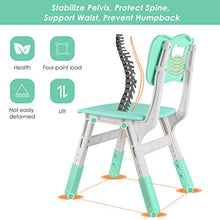 Load image into Gallery viewer, LAZY BUDDY Kids Study Table and Chairs Set, Height Adjustable Plastic Children Art Desk with 4 Seats, Activity Toddler Furniture Gift for Boys & Girls(Paintable Desktop) (47" 5 Sets)