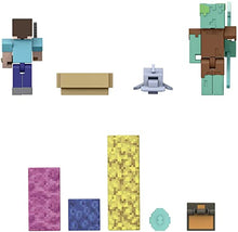 Load image into Gallery viewer, Minecraft Treasure Hunt Adventure Pack Figures, Accessories and Papercraft Blocks, Complete Play in a Box, Toy for Kids Ages 6 Years and Older