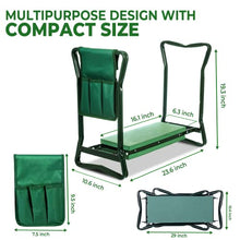 Load image into Gallery viewer, H&GT Garden Kneeler and Seat, Foldable Garden Stool Heavy Duty Gardening Bench for Kneeling and Sitting to Prevent Knee & Back Pain, Great Gardening Gifts for Women, Grandparents, Seniors, Mom & Dad