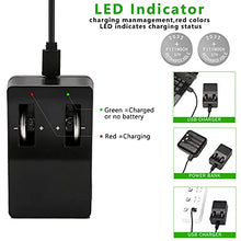 Load image into Gallery viewer, Rechargeable 2032 Battery, FITINOCH LIR2032 Button Battery Can Replace ML2032 CR2032 3v Lithium Batteries with Coin Battery Charger, 4 Count Car Remote Battery 3.7V 50mAh