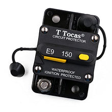 Load image into Gallery viewer, T Tocas 150 Amp Surface-Mount Circuit Breakers with Manual Reset and Switch Button for Boat Marine RV Yacht Battery Trailer Bus Truck Solar, 12V - 48V DC, Waterproof (150A)