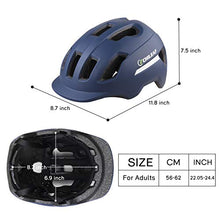 Load image into Gallery viewer, CHILEAF Adult Mountain Bike Helmet with Sports Face Scarf, Bicycle Helmet Specialized for Men Women, Cycling Helmet CE Certified Adjustable Lightweight Helmet for BMX Skateboard MTB Road Bike (Blue)