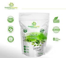 Load image into Gallery viewer, HealthyJourney Superfood - Organic Spinach Powder - 100% Pure - Pesticide Free - Vegan - Gluten Free - Kosher - Rich in Vitamin C and K - 1 LB
