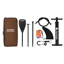 Load image into Gallery viewer, jolldo Inflatable Stand Up Paddle Board 10'6'×31"×6" Ultra-Light SUP Non-Slip Deck w Paddle, Pump, Backpack, Leash, Waterproof Case, Repair kit, Wood