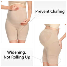 Load image into Gallery viewer, KIM S Maternity Shapewear Maternity Underwear for Dresses Maternity Dress for Baby Shower Maternity Panties Vestidos para Embarazadas Maternity Shorts Over Belly Pregnancy Shapewear Nude XL