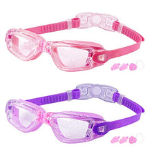 Load image into Gallery viewer, Kids Swim Goggles, 2 Packs Swimming Goggles for Kids Girls Boys and Child Age 4-16
