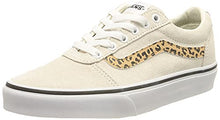 Load image into Gallery viewer, Vans Women's Low-Top Trainers Sneaker, Cheetah Stripe Marshmallow White, 9.5