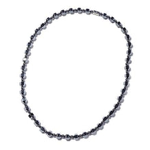 Load image into Gallery viewer, Shop LC Delivering Joy Set of 3 Multilayered Strand Statement Chain Necklace Fashion Jewelry for Women Hematite Silvertone 20" with Magnetic Clasp