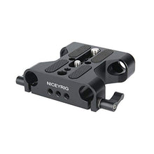 Load image into Gallery viewer, NICEYRIG Multipurpose Camera Base Plate with 15mm Rod Rail Clamp for DSLR Rig Support System