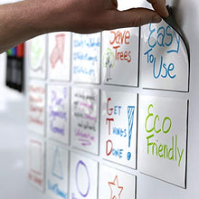 Load image into Gallery viewer, mcSquares Stickies Dry-Erase Sticky Notes. Reusable Whiteboard Stickers 4 inch Square 6 Pack - Post Reminders, Labels, Lists, and Decals - Never Buy Paper Notes Again, Its Eco-Friendly!