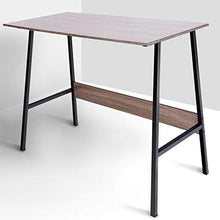 Load image into Gallery viewer, Viewee Laptop Study Table 39" Computer Writing Desk, Home Office Desk with Wood Block Support, Trapezoidal Structure Modern Student Desk, Brown (Gift: Table Edge Protectors)