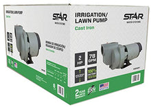 Load image into Gallery viewer, Star HSP20P1 2 HP Self Priming Lawn Sprinkler Irrigation Pump, Rugged Cast Iron, 78 GPM, Made in the USA using a Majority of US Content