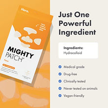 Load image into Gallery viewer, Mighty Patch Face from Hero Cosmetics - XL Hydrocolloid Face Mask for Acne, 5 Large Pimple Patches for Zit Breakouts on Nose, Chin, Forehead & Cheeks - Vegan-Friendly, Not Tested on Animals (1 Count)