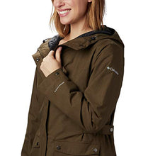 Load image into Gallery viewer, Columbia Women's Here and There Insulated Trench Jacket, Waterproof & Breathable, X-Large, Olive Green Lattice Emboss