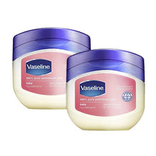 Load image into Gallery viewer, Vaseline, 100% Pure Petroleum Jelly Baby, Dermatologist Recommended, Hypoallergenic, Skin Protectant, Treat & Prevent Diaper Rash and Chafed Skin, Seals out Wetness, 2 pack -13 oz ea