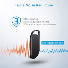 Load image into Gallery viewer, 64GB Keychain Voice Recorder, Vandlion Voice Activated Recorder with Triple Noise Reduction, Small Audio Recorder for Lecture, Interview, Meeting and More