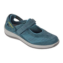 Load image into Gallery viewer, Orthofeet Proven Heel and Foot Pain Relief. Extended Widths. Best Orthopedic Bunions Diabetic Women's Mary Jane Shoes Sanibel Blue