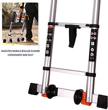 Load image into Gallery viewer, Telescoping Ladder Extension Multi-Purpose 18.5 FT Aluminum Foldable Industrial Compact Loft Ladder Household Daily or Emergency Use Portable Extendable Step Ladders 330 lb Large Loading Capacity