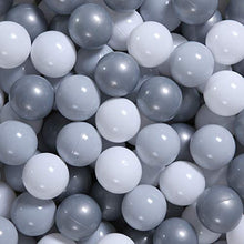 Load image into Gallery viewer, GOGOSO Ball Pit Balls - Plastic Play Pit Balls Crawl Balls with Color Grey, Light Grey, White for Baby Kids Playpen Pool, 2.2 Inch, 100 pcs
