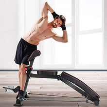 Load image into Gallery viewer, VIAGDO Weight Bench with 8 Adjustable Angles Backrest and Priest Stool, Foldable Workout Bench for Full Body, Flat/Incline/Decline FID Exercise Bench Press for Home Gym, Ship from US
